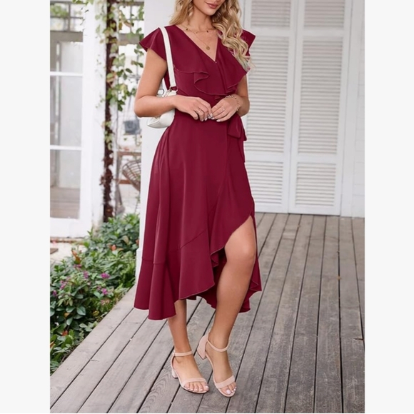 Ruffle Dress with belt - Picture 3 of 6